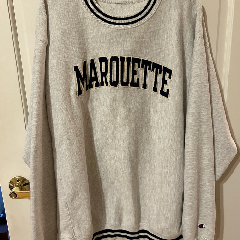 Champion Light Gray Marquette Crewneck Sweater
